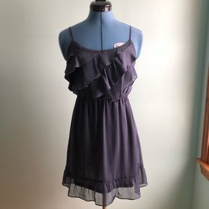 Grey Chiffon Flowing Dress